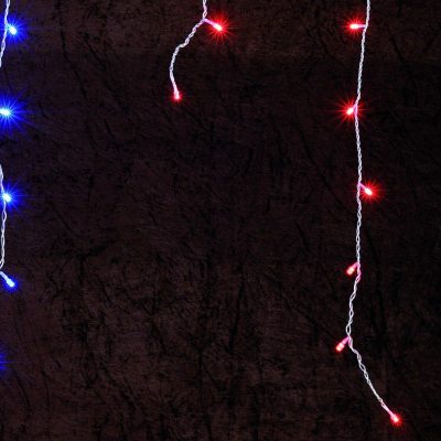100Λ. LED Χρωματιστα Βροχη  Με Μετασχηματιστη 8Προγ.Φωτισμου 8m +3m Καλωδιο