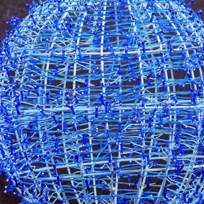 300Λ Μπλε Σε Μπαλα 25cm +3m Καλωδιο